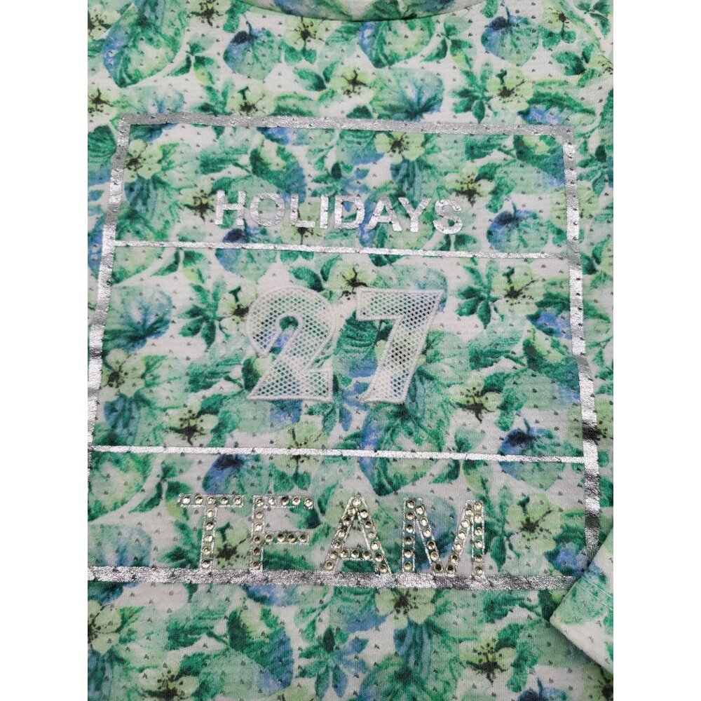 Mayoral Girls Long Sleeve Floral Leaf Print Mesh Shirt Top 4T Holidays Team 27 - Picture 8 of 10